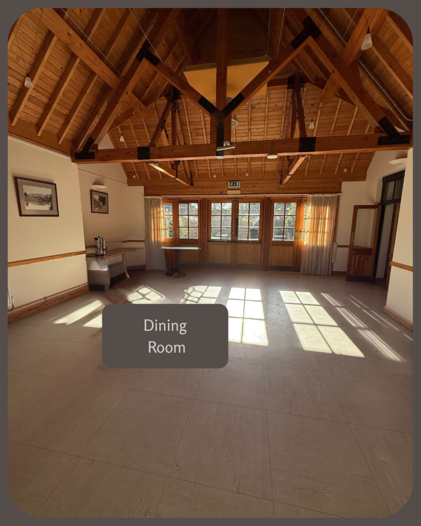 Dining Room at Loyd Lindsay Rooms full of natural light setup for an event